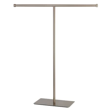 Kingston Brass Claremont T-Shape Towel Rack, Brushed Nickel CC8208